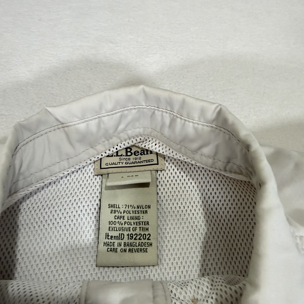 LL Bean Men's Gray Large Tropicwear Vented Fishing Short Sleeve Button Up Shirt - Picture 4 of 5